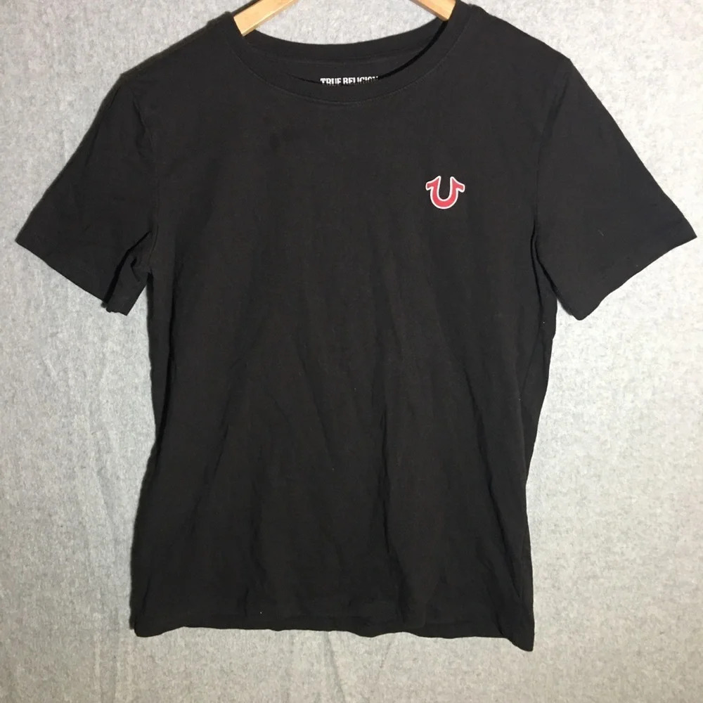 Boys True Religion Shirt Streetwear Casual Buddha T Shirt Red Graphic